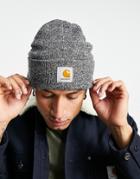 Carhartt Wip Scott Lined Beanie In Black Heather