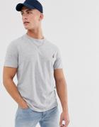 Threadbare Embroidered Lobster T-shirt In Gray - Gray