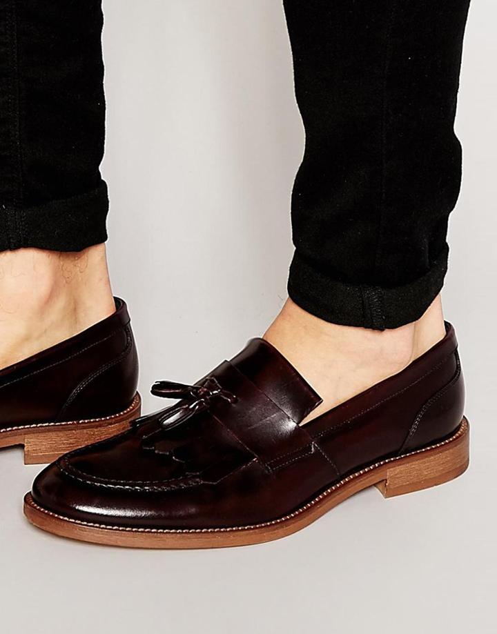 Kurt Geiger Maccio Tassel Loafer - Red