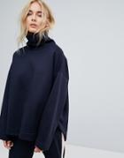 Weekday High Neck Sweatshirt - Navy