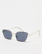 Svnx 90s Metal Sunglasses In Silver