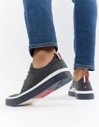 Tommy Hilfiger Unlined Low Cut Lightweight Leather Sneakers In Navy - Navy