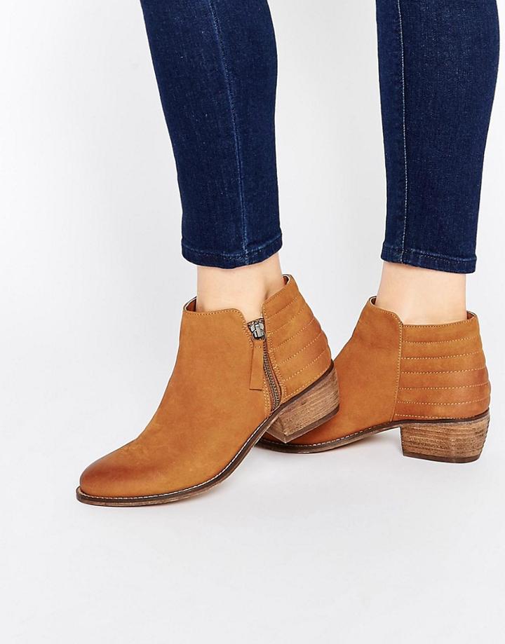 Dune Petrie Tan Suede Ankle Boot - Tan Suede