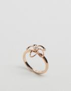 Ted Baker Buena Crystal Mini Blossom Ring - Gold