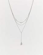 Johnny Loves Rosie Triple Layered Necklace In Silver - Silver