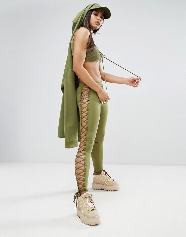 Puma X Fenty Satin Lacing Legging - Black