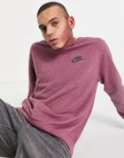 Nike Revival Crew Neck Sweat In Dusty Red