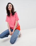 Adidas Originals Colorado Paneled Trefoil T-shirt In Pink - Pink