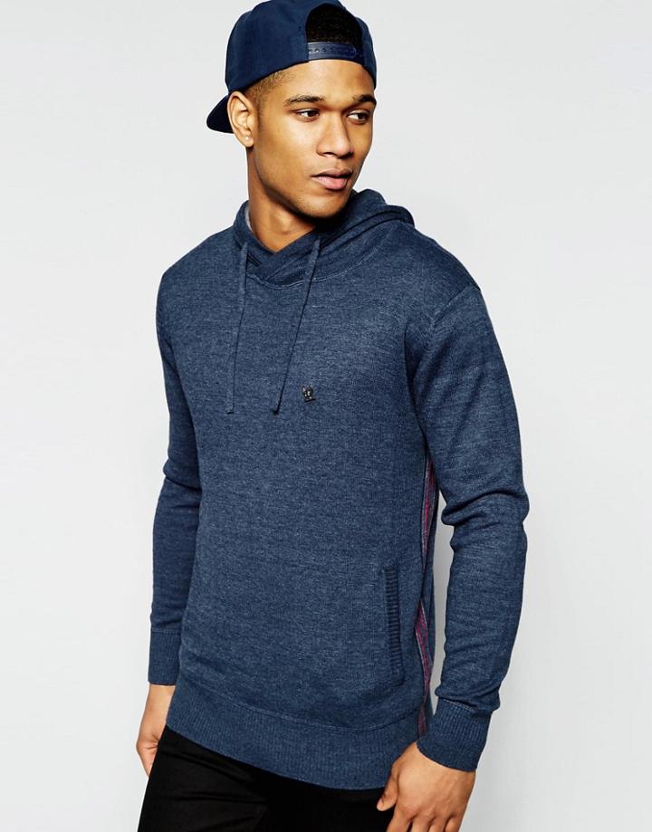 Ringspun Junip Hooded Knit Sweater - Navy