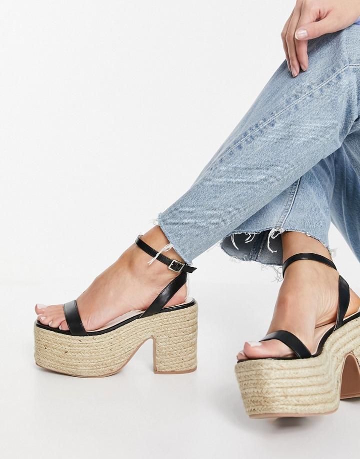 Raid Remington Espdrille Flatforms In Black