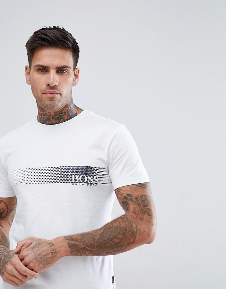 Boss Logo T-shirt In Slim Fit - White