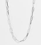 Asos Design Silver Plated Necklace In Open Link Chain