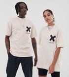 Collusion Unisex Logo T-shirt In Off-white - White