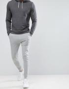 Asos Super Skinny Joggers In Gray Marl - Gray