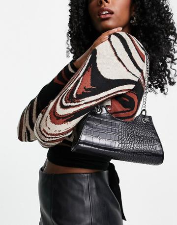 Na-kd Chain Baguette Bag In Black