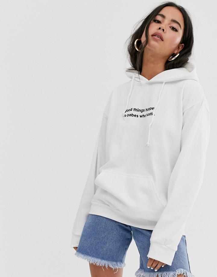 Adolescent Clothing Good Things Happen Hoodie - Green
