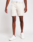 River Island Skinny Chino Shorts In Stone-neutral