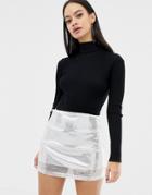 Unique21 Sequin Mini Skirt - Silver