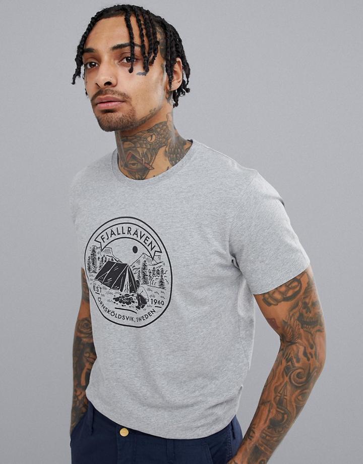Fjallraven Lagerplats T-shirt In Gray - Gray