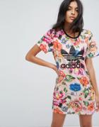 Adidas Originals X Farm Floralita Tee Dress - Multi