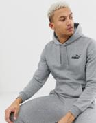 Puma Hoodie With Small Logo In Gray