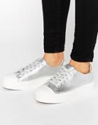 Blink Soft Toecap Lace Up Sneaker - Silver