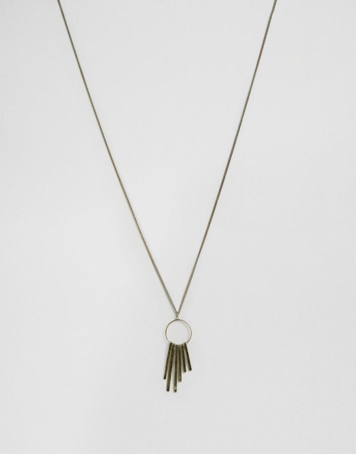 Asos Hoop Nekclace In Gold - Gold