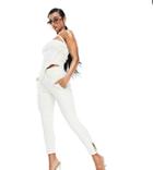 Asyou Set Split Hem Legging In Ecru-white
