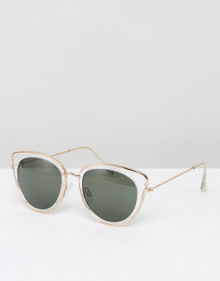 Mango Clear Cat Eye Sunglasses - Clear