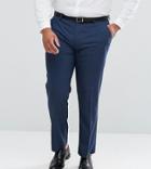 Asos Plus Slim Suit Pants In Mid Blue - Blue