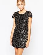 Hedonia Ashley Dress In Sequin Circles - Gray