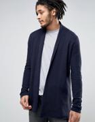 Esprit 100% Cotton Drape Cardigan - Navy