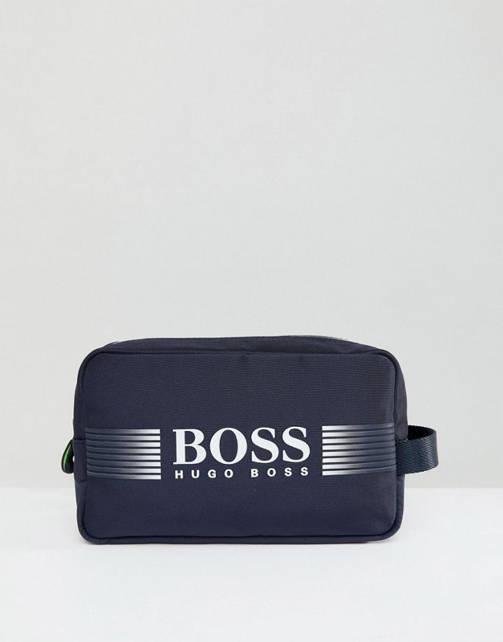 Boss Pixel Toiletry Bag In Navy - Navy