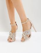 Asos Holy Grail Embellished Heeled Sandals - Gold