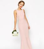 Asos Tall Wedding Maxi Dress With Fishtail - Pink