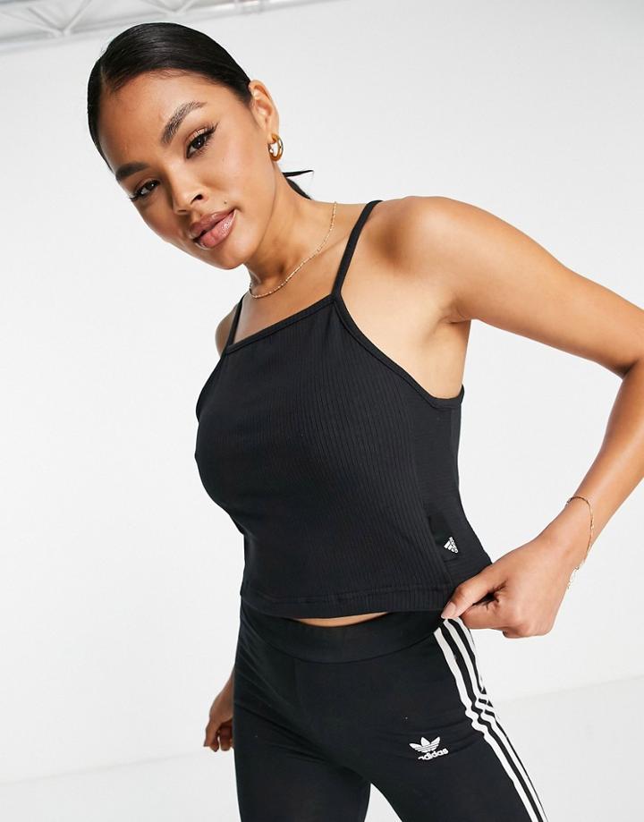 Adidas Sportstyle Studio Lounge Tank Top In Black