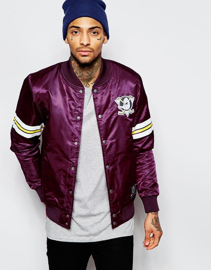 Majestic Satin Mighty Ducks Jacket - Purple