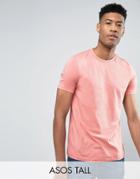 Asos Tall T-shirt In Pink With Crew Neck - Pink