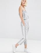 Asos White Color Block Silk Pants - Multi