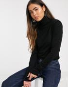 Stradivarius Basic Turtleneck In Black