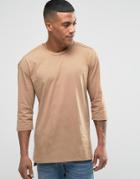 Jack & Jones 3/4 Sleeve Top - Beige
