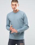 Asos Sweatshirt In Blue - Beige