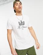Asos Design T-shirt In White With Front Print