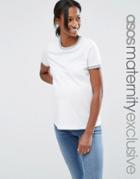 Asos Maternity Tipped T-shirt - White