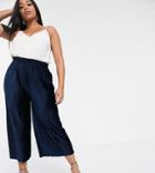 Glamorous Curve Relaxed Pants In Plisse