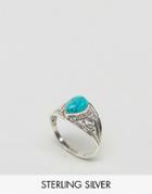 Jo Bali By Kingsley Ryan Turquoise Ring - Silver