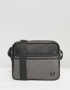 Fred Perry Coated Canvas Messenger Bag - Black