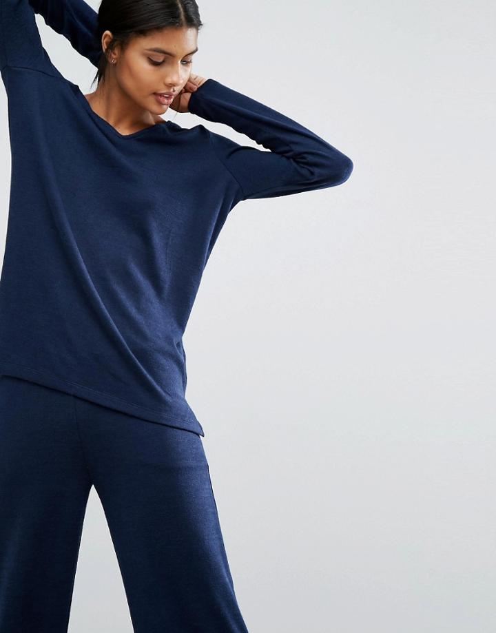 Vila Long Knit Sweater - Navy