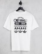 Adidas Originals Graphics T-shirt In White With Back Print