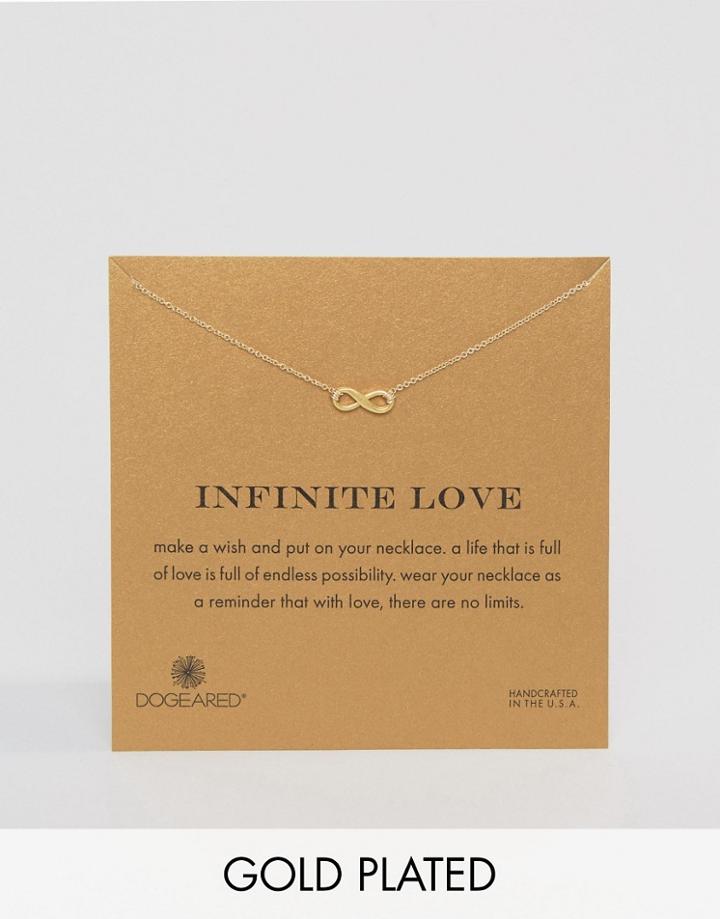 Dogeared Gold Plated Infinity Love Reminder Necklace - Gold